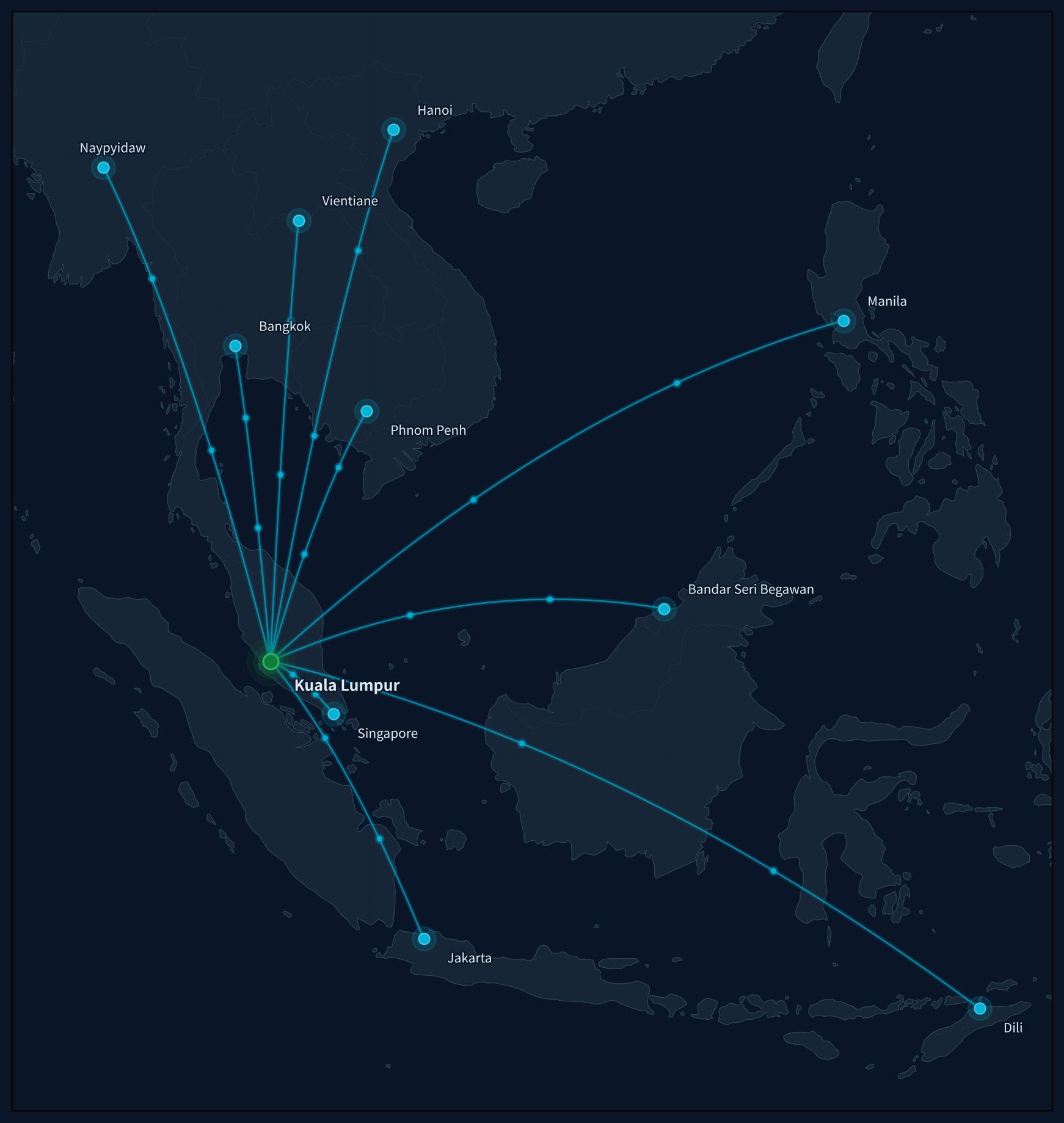 Southeast Asia Coverage Map - Greenvolt Global Supply Chain